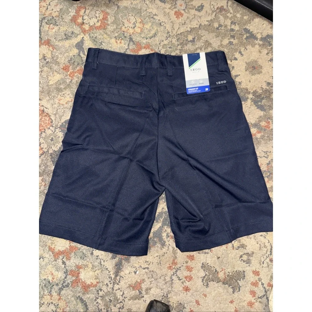 IZOD Golf Men's Shorts 29 Navy Blue Straight Fit UPF 15 Wicking NWT
